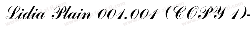 Lidia Plain 001.001 (COPY 1)字体转换